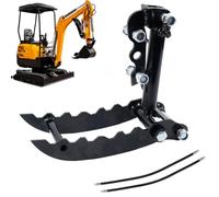 Clip idraulica per mini escavatore - Morsetto ausiliario in metallo con tubo idraulico, foro singolo/attacco a 3 fori per piccoli scavatori