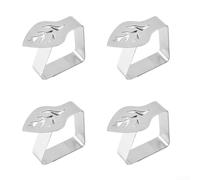 Clip in acciaio inox, clip per tovaglia, a forma di foglia dorata, supporto ispessito per tavolo da pranzo all'aperto picnic di fissaggio (A)