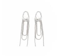 Clip in avanti con design a frangia lunga, non forare, comodo da indossare, adatto per varie impostazioni, gioielli per orecchie da festa, One Size, come descritto, come descritto