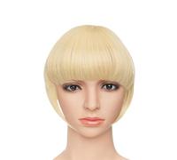 Clip in Bangs Frangia finta Clip sintetica for frangia smussata nell'estensione dei capelli Donna Frangia smussata Capelli Frangia marrone nero 2 clip Frangia Clip Capelli(Color:86-613)
