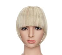 Clip in Bangs Frangia finta Clip sintetica for frangia smussata nell'estensione dei capelli Donna Frangia smussata Capelli Frangia marrone nero 2 clip Frangia Clip Capelli(Color:F16-613)