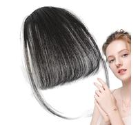 Clip In Bangs - Frangia Finta | Cľip Su Fřangia, 1 Pezzo Di Parrucchino Anteriore Sottile E Delicato Con Frângia Ad Aria Còn Tenda A | Parrucca Invisibile Naturale Ultra-sòttile Da Indossare Tut