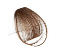 Clip in Bangs Parrucchino sintetico con frangia ad aria da donna, mini frangia finta, estensione for parrucchino marrone nero for ragazze Frangia Clip Capelli(Color:18-2M30)