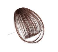 Clip in Bangs Parrucchino sintetico con frangia ad aria da donna, mini frangia finta, estensione for parrucchino marrone nero for ragazze Frangia Clip Capelli(Color:18-2M33)