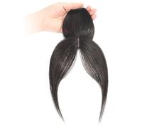 Clip in Bangs Side Apted Hair toppers per veri capelli umani 360 ° Pieni di copertura parenti falsi con le estensioni per le donne abbigliamento quotidiano, colore naturale, topper per donne vere uma