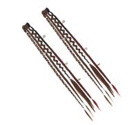 Clip in Braids 20-Inch with Bead Charm Boho Twist Dreadlock | 1-Pair Natural Dreadlock Extensions for Women Travel Daily Styling Music Festival Beach Party