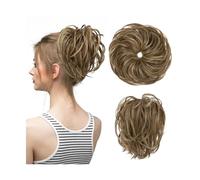 Clip in crocchia artiglio finto chignon disordinato, posticcio riccio, posticcio sintetico, Scrunchy, pezzo avvolgente, chignon elastico, coda di capelli per donne Postiche Messy Bun arruffato(10H86