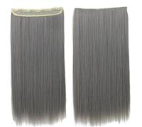 Clip In Estensioni Dei Capelli Per Donne Lisce E Ondulate Sintetiche Naturali Nere Grigie Ombre Colore Cosplay Pezzi Per Capelli