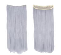 Clip In Estensioni Dei Capelli Per Donne Lisce E Ondulate Sintetiche Naturali Nere Grigie Ombre Colore Cosplay Pezzi Per Capelli