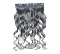 Clip In Estensioni Dei Capelli Per Donne Lisce E Ondulate Sintetiche Naturali Nere Grigie Ombre Colore Cosplay Pezzi Per Capelli