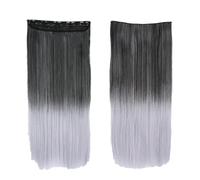 Clip In Estensioni Dei Capelli Per Donne Lisce E Ondulate Sintetiche Naturali Nere Grigie Ombre Colore Cosplay Pezzi Per Capelli