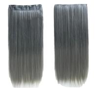 Clip In Estensioni Dei Capelli Per Donne Lisce E Ondulate Sintetiche Naturali Nere Grigie Ombre Colore Cosplay Pezzi Per Capelli