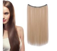 Clip in estensioni dei capelli umani Clip Ins, Clip in estensioni dei capelli - Pezzo di parrucca invisibile, aspetto naturale da 20 pollici, parrucca dritta lunga elegante per le donne