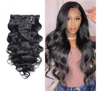 Clip in Estensioni per Capelli per Donne, Estensioni Invisibili Clip in per Capelli Umani, Set di 8 Pezzi con 18 Clip, Extension Tape-In Invisibili per Uso Quotidiano,body wave 22inch