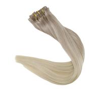Clip In Extension Per Capelli Umani 120 G Senza Soluzione Di Continuità, Clip Invisibili, Extension Per Capelli Umani Remy Balayage Colore Biondo