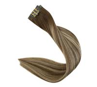 Clip In Extension Per Capelli Umani 120 G Senza Soluzione Di Continuità, Clip Invisibili, Extension Per Capelli Umani Remy Balayage Colore Biondo