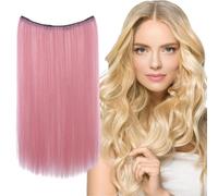 Clip in Extensions, estensioni per capelli Clip Ins, Parrucca invisibile, Parrucca invisibile dall'aspetto naturale, parrucchiere dritto lungo 20 pollici per la festa da ballo
