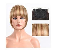 Clip in Frangia Resistente al calore sintetico Frangia finta Frangia francese Pezzo di capelli Clip in frangia piena naturale spessa Frangia dritta con aste per donne Frangia per ragazze Clip per ca