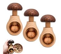Clip in legno di noce a forma di fungo, strumento portatile for rompere noci, nocciole e castagne, utensile da cucina in legno resistente for rompere facilmente le noci(3pcs)