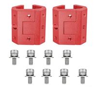Clip in metallo rosso per staffe angolari per sistema Packout, resistente all'usura, installazione rapida, accessorio con kit di attrezzi, confezione da 2 morsetti rossi per l'organizzazione dello