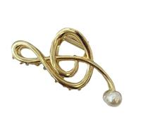 Clip in metallo Treble Clef Clip - Musical Note Clip per capelli non