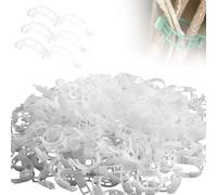 Clip in plastica sicura per piante, clip di supporto per legare le piante da giardino, clip per verdure, pomodoro, vite steli di crescita dritti e più sani (300, bianco)