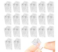 Clip In Plastica Trasparente Da 20 Pezzi, Cartellette, Forniture Per Studio E Ufficio, Clip In Plastica Autoadesive, Portarotolo