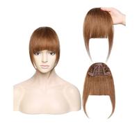 Clip in-Pony, capelli veri, capelli veri spessi, per donne, extension con clip in per capelli per tutti i giorni (marrone medio)