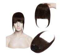 Clip in-Pony, capelli veri, capelli veri spessi, per donne, extension con clip in per capelli per tutti i giorni (marrone scuro)