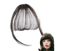 Clip-In-Pony - Hauchdünne Fake Pony-Haarspange, Natürliches Kunsthaar | Leichte Pony-Haarverlängerung Für Frauen, Schneller Style Für Alltag, Hochzeit, Fotoshooting, Party, Eleganter Look, Unsichtbare