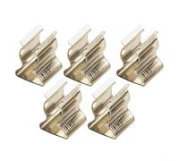 Clip in spugna a molla resistenti, con base stretta, per garage, capannoni, terrazzi, confezione da 10 pezzi, argento (6 mm)