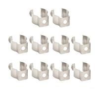 Clip in spugna in acciaio a molla, 10 pezzi, resistenti, aperte, per garage, armadi, tubi, baracche e cortile (16 mm)