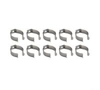 Clip in spugna in acciaio a molla, 10 pezzi, resistenti, aperte, per garage, armadi, tubi, baracche e cortile (32 mm)