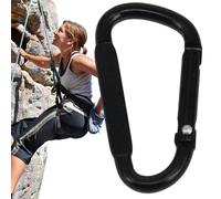 Clip - Lega di Alluminio Corporate in Anello a D | Carabinatore in Metallo Leggero e Resistente, Clip Portachiavi, Zaino, Campeggio, Escursionismo, da Viaggio