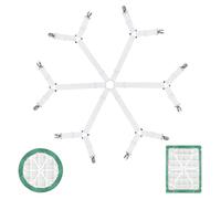 Clip Lenzuola, Ferma Lenzuola, Elastici per Lenzuola con Angoli, Ganci per Lenzuola con Angoli, Accessori per Biancheria da Letto, Clip a 3 Vie e 6 Lati, per Lenzuola e Lenzuola con Angoli, Bianco