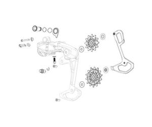 Clip lock leva deragliatore sram gx t type eagle axs