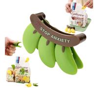 Clip magnetica di tenuta a banana, simpatiche clip magnetiche per frigorifero, accessorio per frigorifero, riutilizzabile, clip per alimenti in plastica, ideali per cucina, casa, snack, pane (verde)
