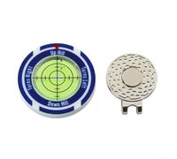 Clip magnetica per cappello da golf con marcatore e livello per assistere nella valutazione precisa della pendenza e misurazione del golf (blu e verde)