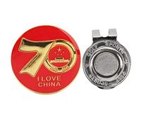 Clip magnetica per cappello da golf in metallo placcato oro per uomo donna bambini Adatto per allenamento golf con design a tre fiori (70. rocznica/styl)