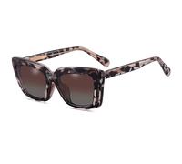 Clip magnetica su occhiali da sole moda polarizzati occhiali da sole set Big Cat Eye occhiali montatura, Leopardo con marrone