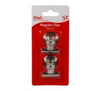Clip magnetiche per lettere Stat, robusta finitura cromata, metallo, molla morbi