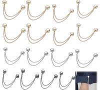 Clip magnetiche resistenti per abbigliamento, 16 pezzi, invisibili, accorcianti per orli, resistenti, senza cuciture, regolabili, kit per magliette, pantaloni, collari