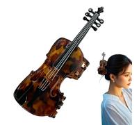 Clip mascella per le donne, artiglio per peli, Elegante clip di cattura per capelli con design a forma di violino per ragazze, Porta a coda di cavallo non slip per la spiaggia, eventi casual, giuda, f