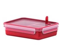 Emsa Clip & Micro Contenitore Microonde con Inserti, Rosso, 1,2 l mit Einsätzen