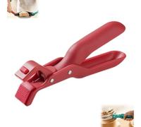 Clip multiuso anti-scottatura per cucina, in silicone, antiscivolo, isolamento termico, anti-scottatura, pinza per piastra calda, pinza per protezione mani e ciotole, clip per ciotola calda (rosso)