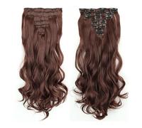 Clip nelle estensioni dei capelli Capelli sintetici 140 g 7 pezzi/lotto fibra resistente al calore posticci for onda del corpo 24 pollici for le donne Hair Extensions(33)