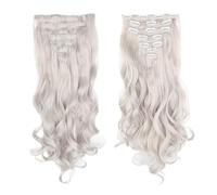 Clip nelle estensioni dei capelli Capelli sintetici 140 g 7 pezzi/lotto fibra resistente al calore posticci for onda del corpo 24 pollici for le donne Hair Extensions(4503)