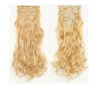 Clip nelle estensioni dei capelli Capelli sintetici 140 g 7 pezzi/lotto fibra resistente al calore posticci for onda del corpo 24 pollici for le donne Hair Extensions(9)