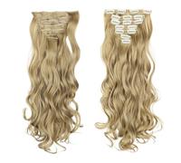 Clip nelle estensioni dei capelli Capelli sintetici 140 g 7 pezzi/lotto fibra resistente al calore posticci for onda del corpo 24 pollici for le donne Hair Extensions(24)