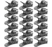 Clip Nero Abs Nero Abs 20 Pezzi per Microfono Lavalier Morsetto 20 Pezzi | Clip di Ricambio, Supporto Fermaglio Robusto, per Conferenze e Discorsi